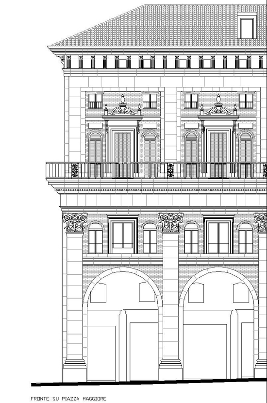 Restauro alla facciata di Palazzo dei Banchi - Studio Tecnico Geometra Luca Paladino - Topografia Bologna